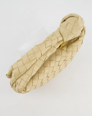 Bottega Veneta Beige Mini Jodie Bag in Intreccato Leather with Gold Hardware RRP £2,200