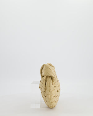 Bottega Veneta Beige Mini Jodie Bag in Intreccato Leather with Gold Hardware RRP £2,200