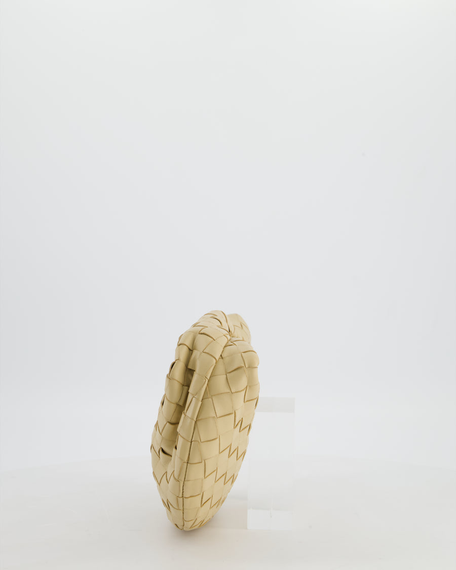 Bottega Veneta Beige Mini Jodie Bag in Intreccato Leather with Gold Hardware RRP £2,200