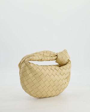 Bottega Veneta Beige Mini Jodie Bag in Intreccato Leather with Gold Hardware RRP £2,200
