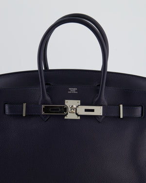 Hermès Birkin 30 Retourne Bag in Bleu Nuit Togo Leather with Palladium Hardware