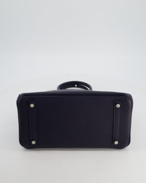 Hermès Birkin 30 Retourne Bag in Bleu Nuit Togo Leather with Palladium Hardware