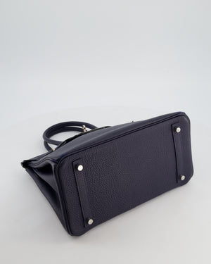 Hermès Birkin 30 Retourne Bag in Bleu Nuit Togo Leather with Palladium Hardware