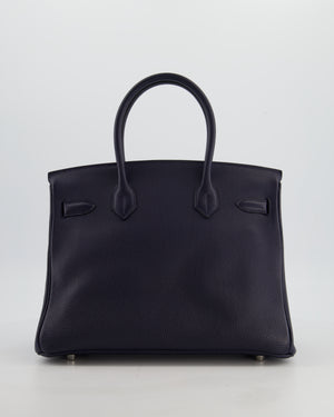 Hermès Birkin 30 Retourne Bag in Bleu Nuit Togo Leather with Palladium Hardware