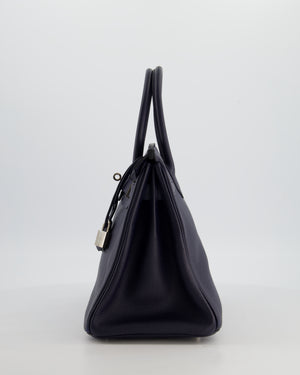 Hermès Birkin 30 Retourne Bag in Bleu Nuit Togo Leather with Palladium Hardware
