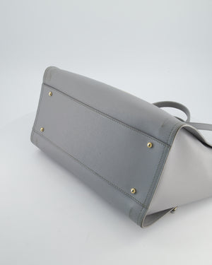 Chanel Grey Caviar Leather Medium Deauville Tote Bag with Champagne Gold Hardware