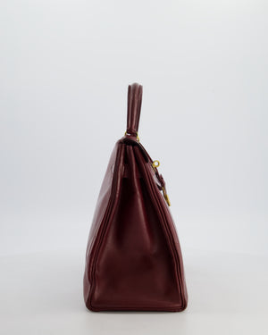 *FIRE PRICE* Hermès Vintage Kelly 32 Bag in Rouge H Box Leather with Gold Hardware