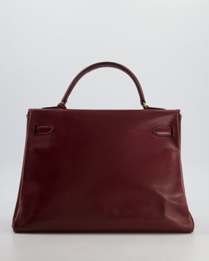 *FIRE PRICE* Hermès Vintage Kelly 32 Bag in Rouge H Box Leather with Gold Hardware