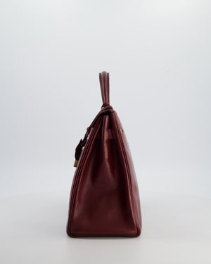 *FIRE PRICE* Hermès Vintage Kelly 32 Bag in Rouge H Box Leather with Gold Hardware