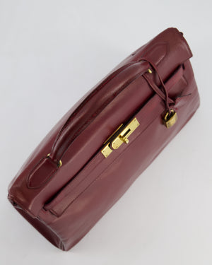 *FIRE PRICE* Hermès Vintage Kelly 32 Bag in Rouge H Box Leather with Gold Hardware