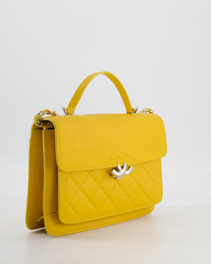 *FIRE PRICE* Chanel Yellow CC Box Bag in Caviar Leather with Silver Hardware