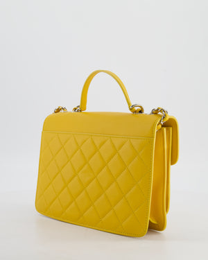 *FIRE PRICE* Chanel Yellow CC Box Bag in Caviar Leather with Silver Hardware