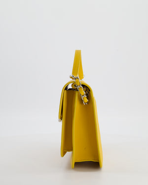 *FIRE PRICE* Chanel Yellow CC Box Bag in Caviar Leather with Silver Hardware