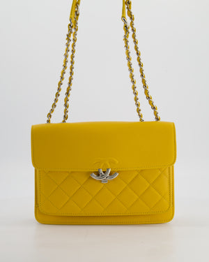 *FIRE PRICE* Chanel Yellow CC Box Bag in Caviar Leather with Silver Hardware