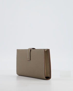 Hermès Bearn Wallet in Etoupe Chèvre Mysore Leather with Palladium Hardware