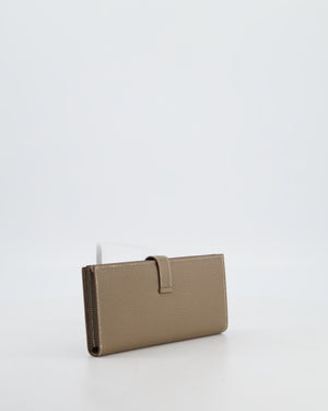 Hermès Bearn Wallet in Etoupe Chèvre Mysore Leather with Palladium Hardware