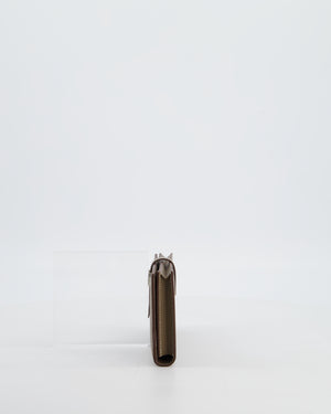 Hermès Bearn Wallet in Etoupe Chèvre Mysore Leather with Palladium Hardware