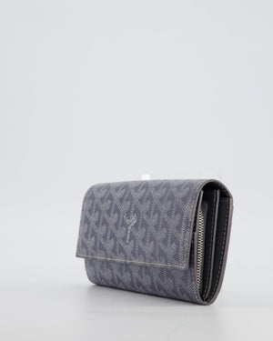 Goyard Grey Varenne Long Wallet in Grey Goyardine Canvas