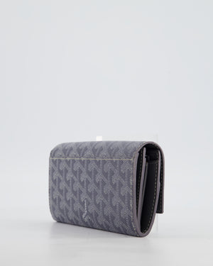 Goyard Grey Varenne Long Wallet in Grey Goyardine Canvas