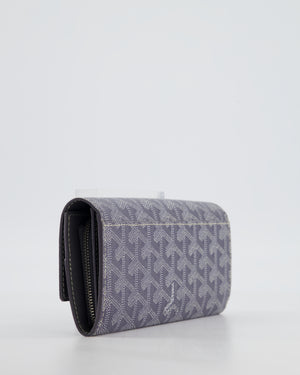 Goyard Grey Varenne Long Wallet in Grey Goyardine Canvas