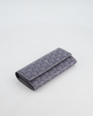 Goyard Grey Varenne Long Wallet in Grey Goyardine Canvas