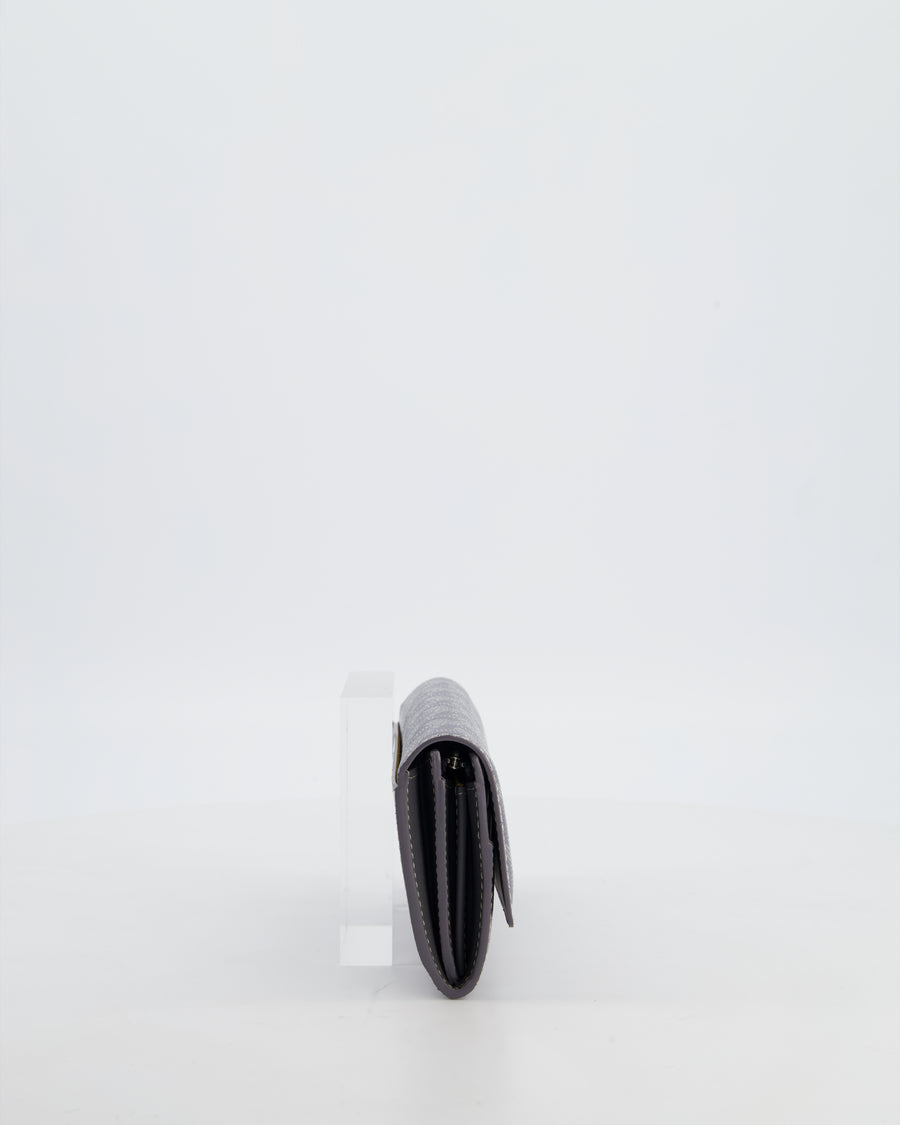 Goyard Grey Varenne Long Wallet in Grey Goyardine Canvas