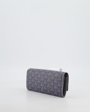 Goyard Grey Varenne Long Wallet in Grey Goyardine Canvas