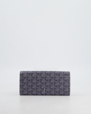 Goyard Grey Varenne Long Wallet in Grey Goyardine Canvas