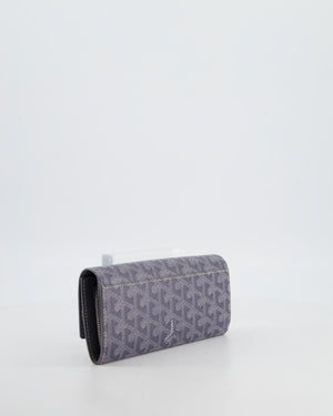 Goyard Grey Varenne Long Wallet in Grey Goyardine Canvas