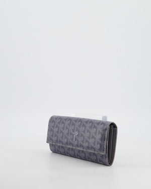 Goyard Grey Varenne Long Wallet in Grey Goyardine Canvas
