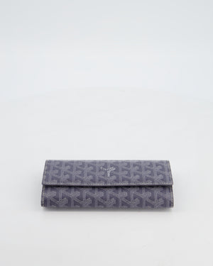 Goyard Grey Varenne Long Wallet in Grey Goyardine Canvas