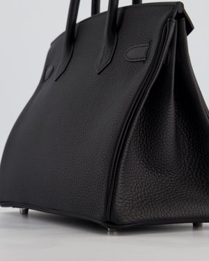 Hermès Birkin 30 Retourne Bag in Noir Togo Leather with Palladium Hardware