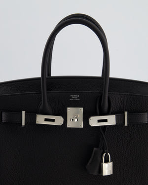 Hermès Birkin 30 Retourne Bag in Noir Togo Leather with Palladium Hardware
