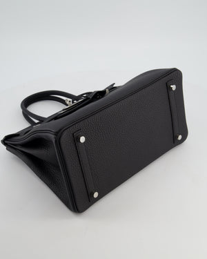Hermès Birkin 30 Retourne Bag in Noir Togo Leather with Palladium Hardware