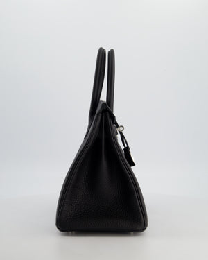 Hermès Birkin 30 Retourne Bag in Noir Togo Leather with Palladium Hardware