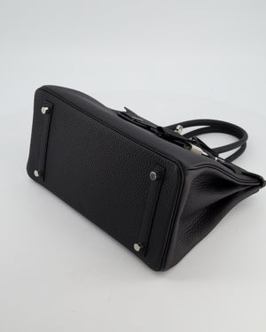 Hermès Birkin 30 Retourne Bag in Noir Togo Leather with Palladium Hardware