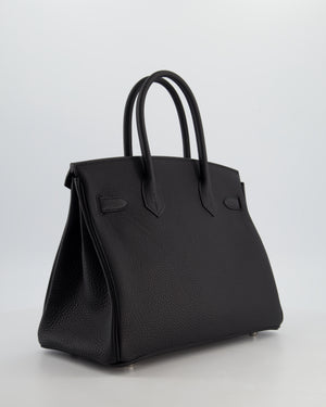 Hermès Birkin 30 Retourne Bag in Noir Togo Leather with Palladium Hardware