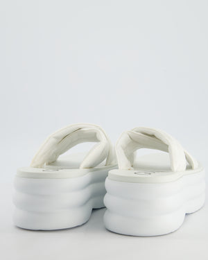 Gucci White Platform GG Sandal Size EU 41