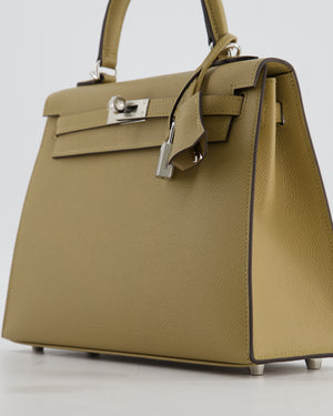 Hermès Kelly 25 Sellier Bag in Poussiere Epsom Leather with Palladium Hardware