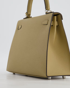 Hermès Kelly 25 Sellier Bag in Poussiere Epsom Leather with Palladium Hardware