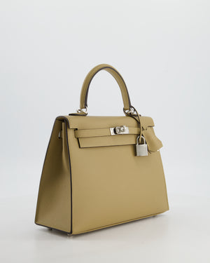 Hermès Kelly 25 Sellier Bag in Poussiere Epsom Leather with Palladium Hardware