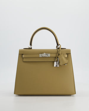 Hermès Kelly 25 Sellier Bag in Poussiere Epsom Leather with Palladium Hardware