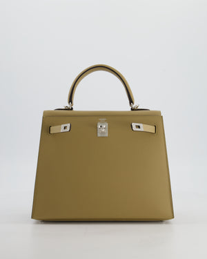Hermès Kelly 25 Sellier Bag in Poussiere Epsom Leather with Palladium Hardware