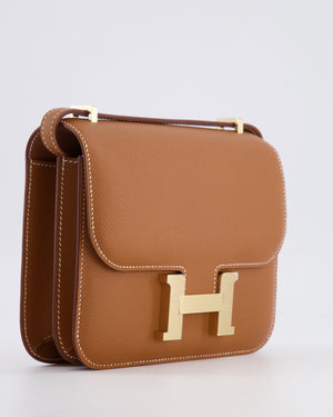 *RARE* Hermès Constance III 18 Miroir Bag in Gold Epsom Leather with Brushed Permabrass Hardware