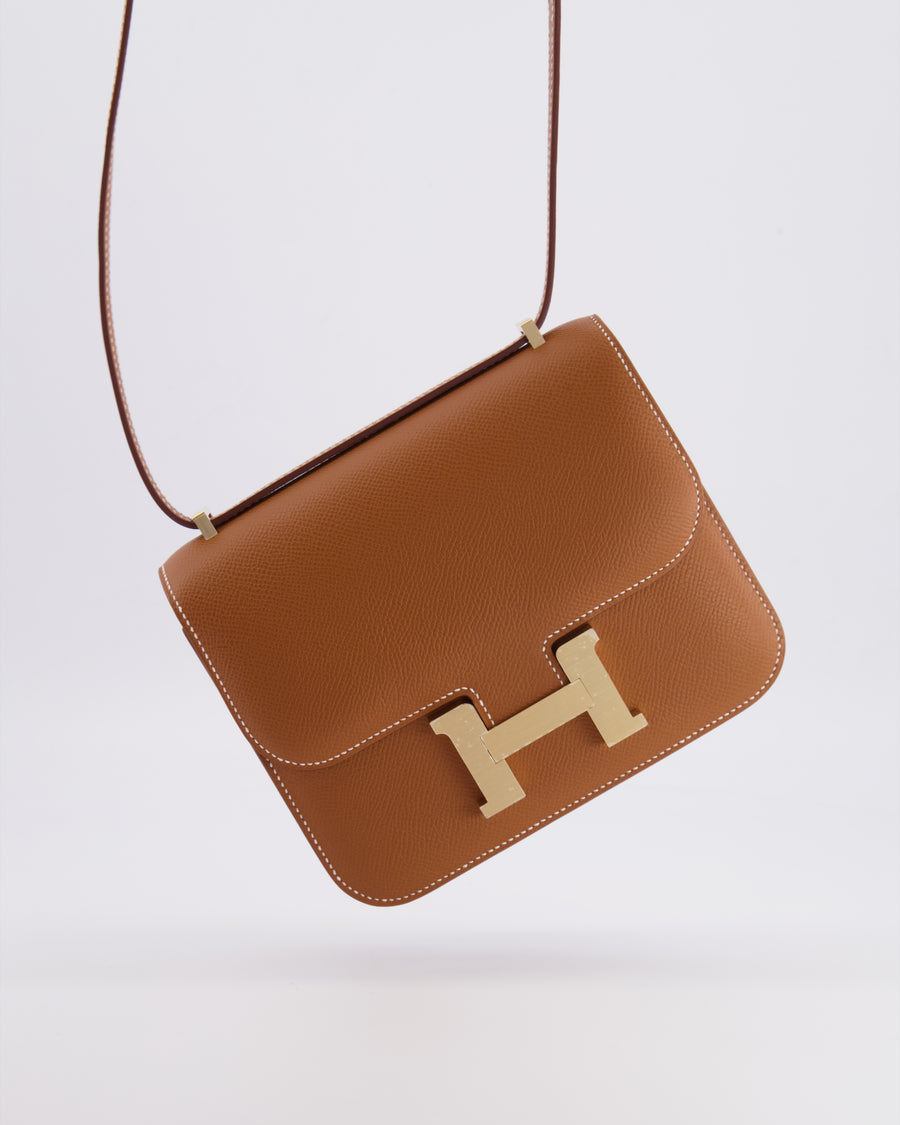 *RARE* Hermès Constance III 18 Miroir Bag in Gold Epsom Leather with Brushed Permabrass Hardware