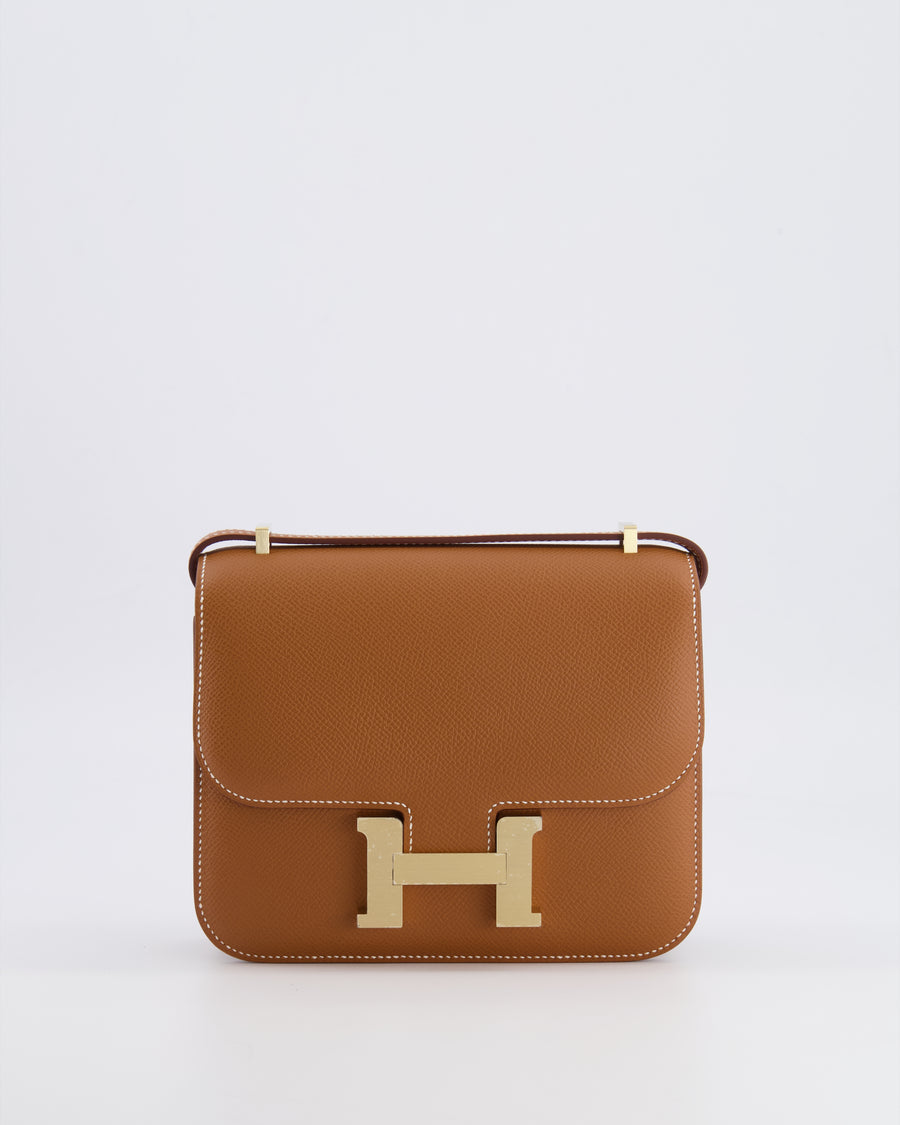 *RARE* Hermès Constance III 18 Miroir Bag in Gold Epsom Leather with Brushed Permabrass Hardware