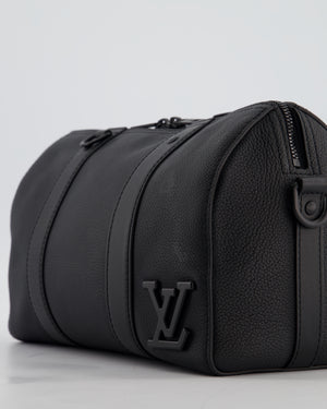*FIRE PRICE* Louis Vuitton Aerogram City Keepall Shoulder Bag in Black Grained Leather
