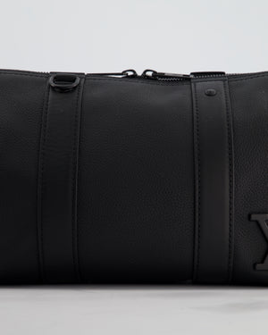 *FIRE PRICE* Louis Vuitton Aerogram City Keepall Shoulder Bag in Black Grained Leather