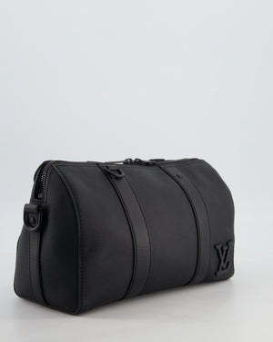 *FIRE PRICE* Louis Vuitton Aerogram City Keepall Shoulder Bag in Black Grained Leather