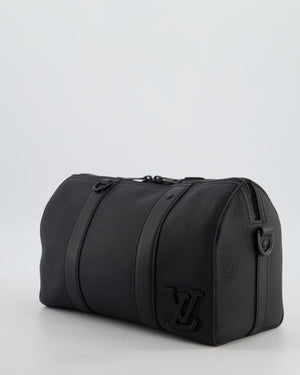 *FIRE PRICE* Louis Vuitton Aerogram City Keepall Shoulder Bag in Black Grained Leather